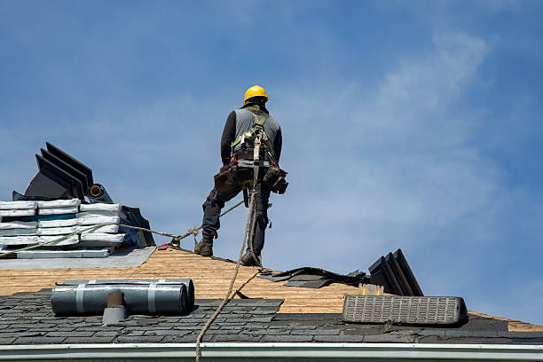 Professional Gutter Installation technician working in Goldsboro, NC